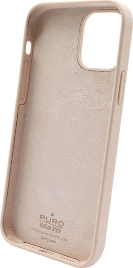 Puro Icon Anti-Microbial Back Cover Σιλικόνης Ροζ (iPhone 13 Pro)