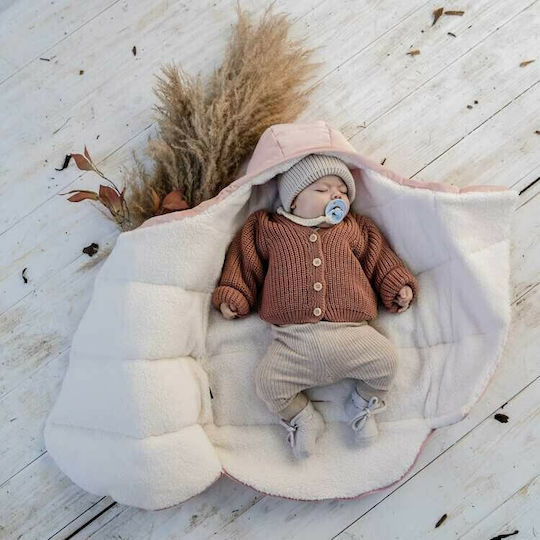 La Millou Aspen Baby Stroller Footmuff Powder Pink with Velvet Lining 85x50cm