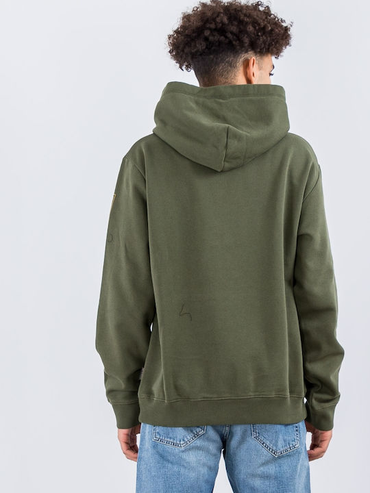 Napapijri Men's Sweatshirt with Hood & Pockets Green