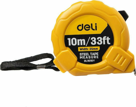 Deli Метрическа лента с автоматично връщане 25мм x 10м
