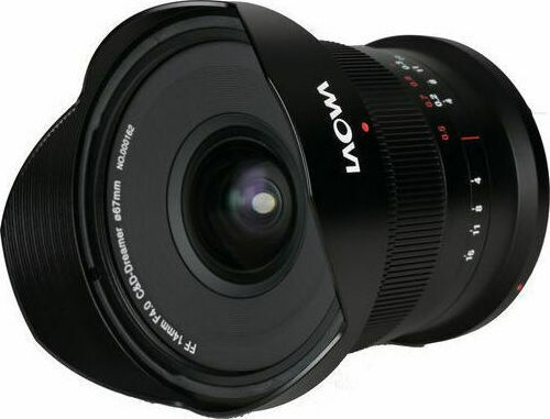 Laowa Full Frame Φωτογραφικός Φακός 14mm f/4 Zero-D Ultra-Wide Zoom για Nikon F Mount Μαύρος