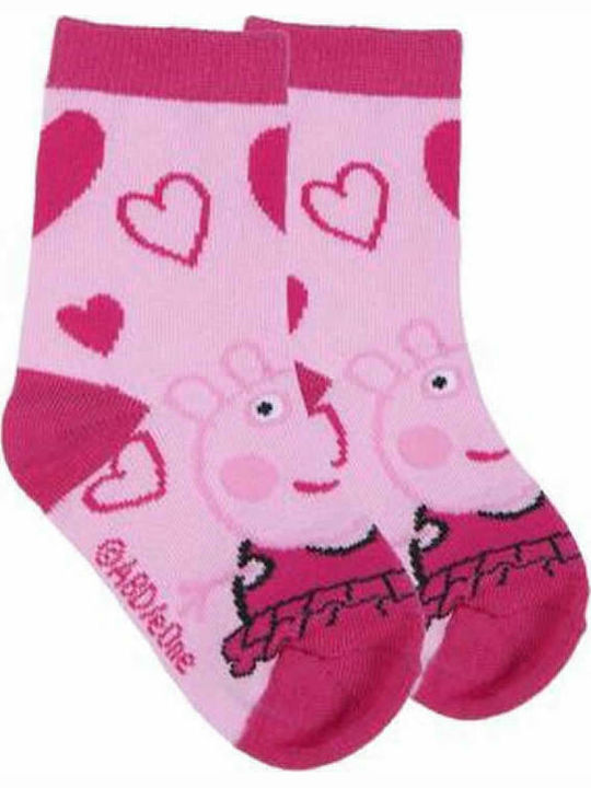 Cerda Παιδικές Κάλτσες Μακριές Peppa Pig Ροζ 5 Ζευγάρια