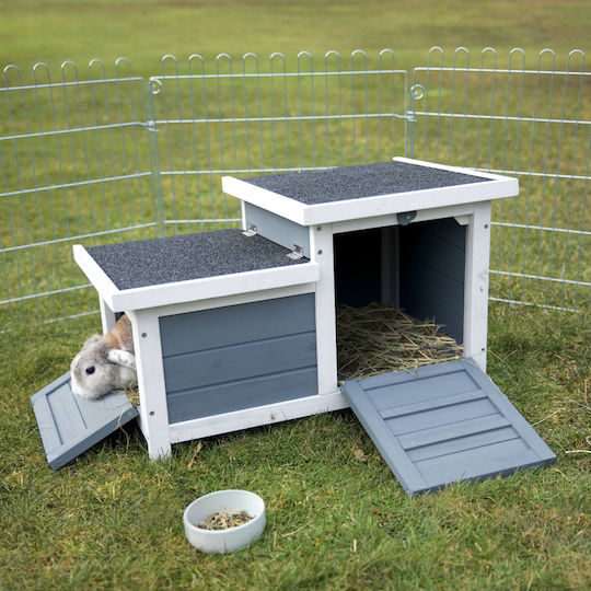 Trixie Rodent Cage Two-Door Gray/White Cage for Small Animals 70x43x45cm