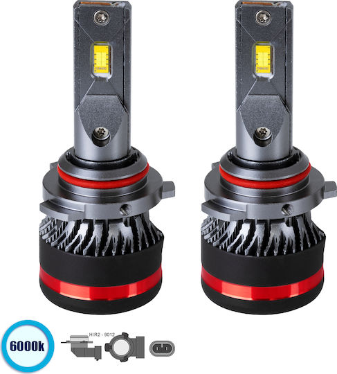 GloboStar Lamps Car Extreme Series HIR2-9012 Canbus LED 6000K Cold White 9-32V 100W 2pcs
