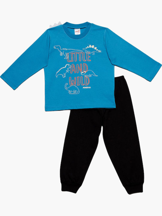 Minerva Kids Pyjamas Winter Cotton Blue