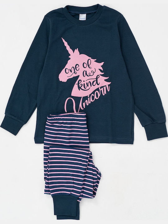 Pretty Baby Παιδική Πιτζάμα Χειμωνιάτικη Navy Μπλε