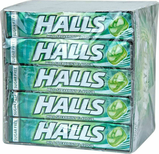 Halls Candies Cool with Flavor Spearmint No Added Sugar 20pcs 33.5gr