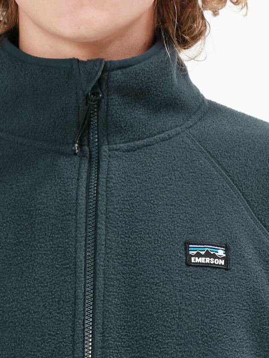 212.EM29.109 Men's Fleece Cardigan Green
