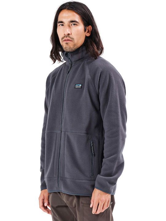212.EM29.109 Men's Fleece Cardigan Ebony