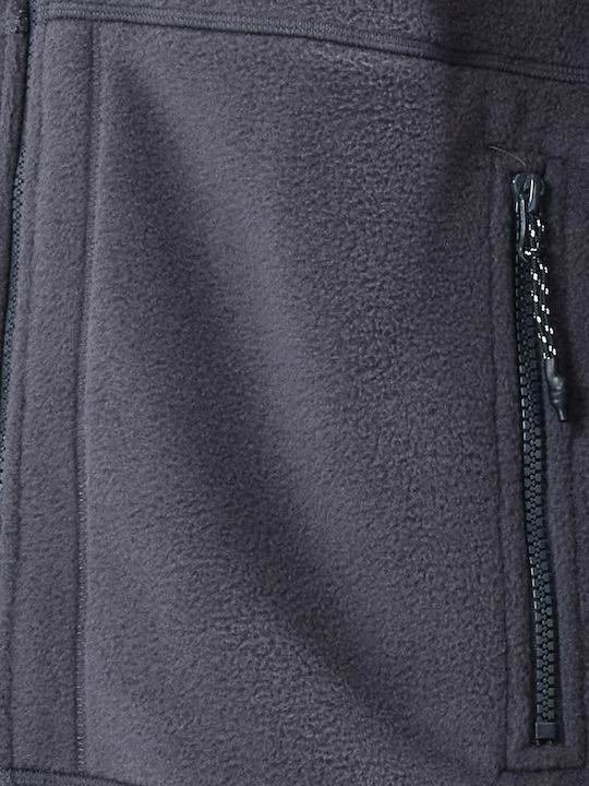 212.EM29.109 Men's Fleece Cardigan Ebony