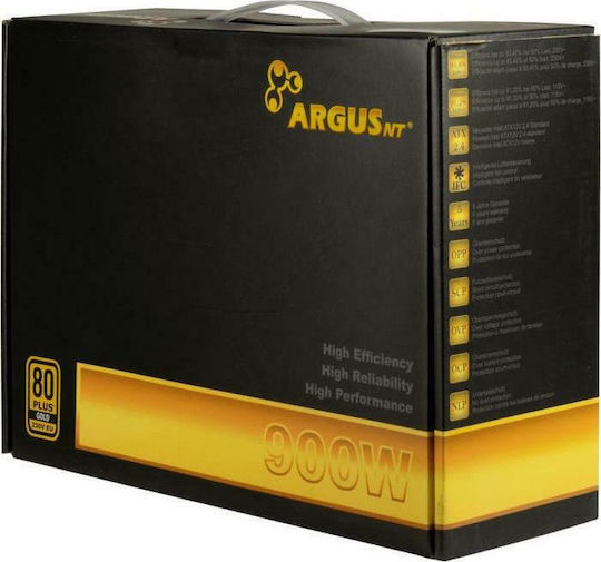 Inter-Tech GPS-900 900W Μαύρο Τροφοδοτικό Υπολογιστή Full Wired 80 Plus Gold