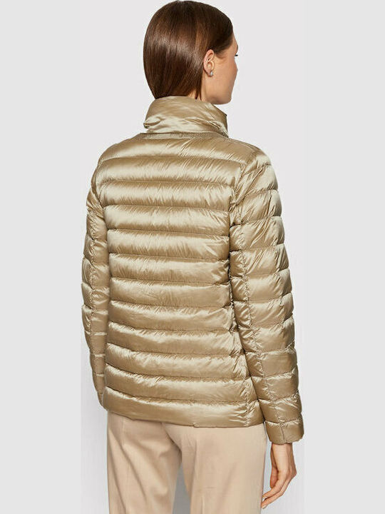 Jasen Kurz Damen Puffer Jacke für Winter Gold