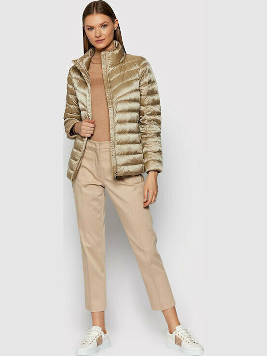 Jasen Kurz Damen Puffer Jacke für Winter Gold