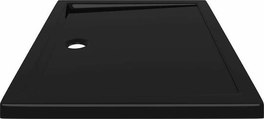 vidaXL Правоъгълена Акрил душ 80x100см Черно