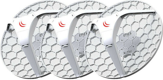 MikroTik LHG 5 (3-Pack) External WiFi Parabolic Antenna 24.5dBi with Ethernet Connection RBLHG-5nD-3