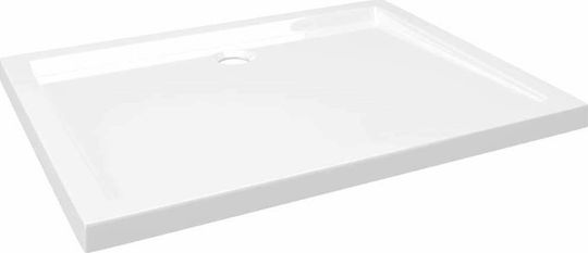 vidaXL Rectangular Acrylic Shower White 80x100x4cm