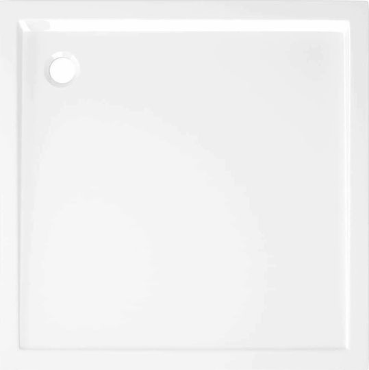 vidaXL Τετράγωνη Ακρυλική Ντουζιέρα 90x90cm White