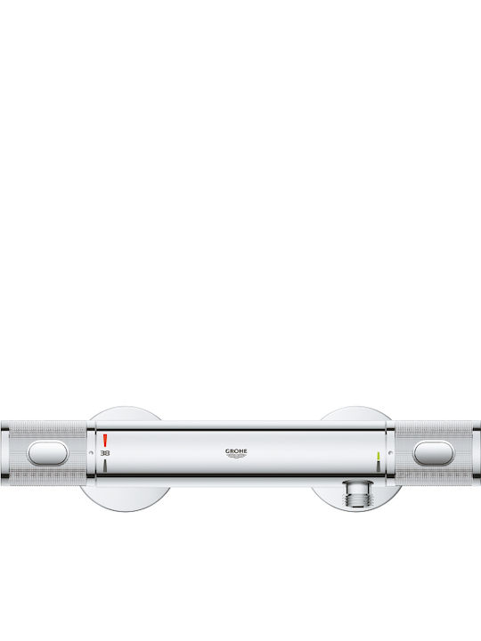Grohe Grohtherm 1000 Performance Αναμεικτική Μπαταρία Ντουζιέρας Θερμοστατική Ασημί