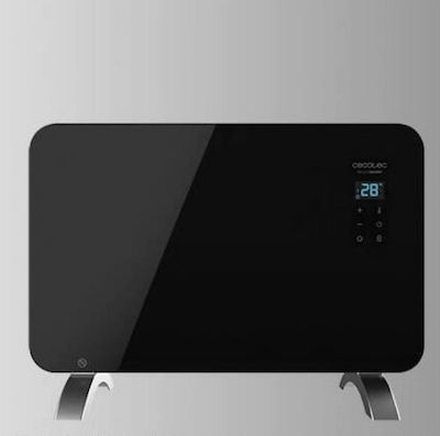 Cecotec Ready Warm 6670 Crystal Connection 05350 Convector Heater Floor 1000W with Electronic Thermostat and WiFi 43x24cm Black