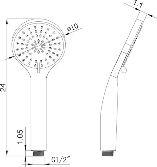 Vinci Vincirain Family HAS2508A507 Handbrause mit Telefon und Spirale