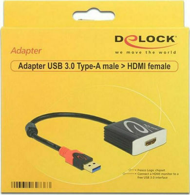 DeLock Метаморфоза USB-A мъжки в HDMI женски (62736)