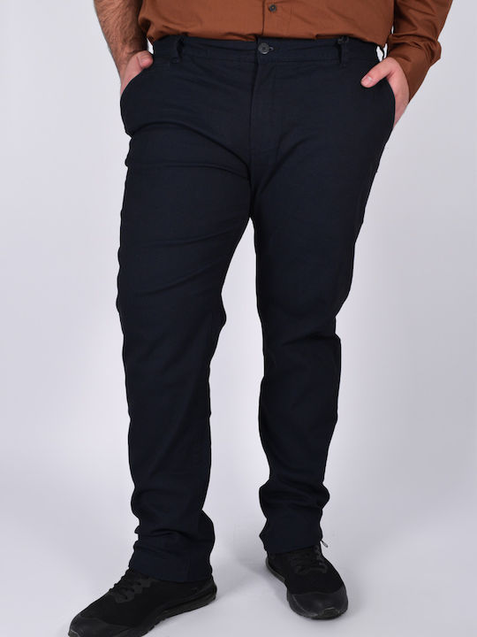 Double Ανδρικό Παντελόνι Chino Navy Μπλε