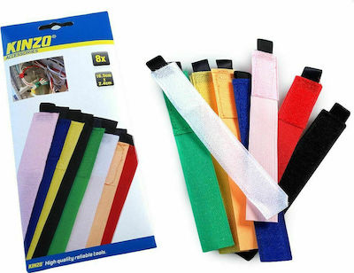 ArteLibre Pack of 8pcs Multicolour Velcro Cable Ties 165x24mm 06450184