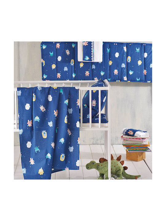 Rythmos Baby Sheet Crib Cotton Busters 202-124-2108 BLUE 80x110cm