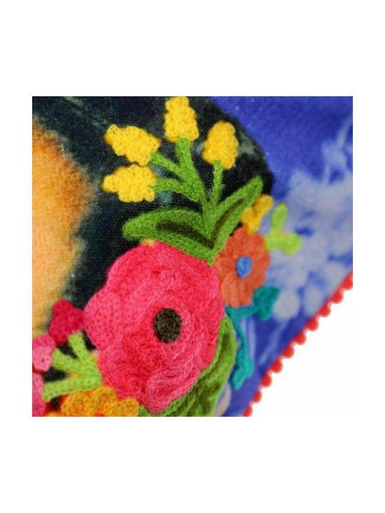 Synchronia Decorative Pillow Case Frida 100% Cotton Blue 45x45cm