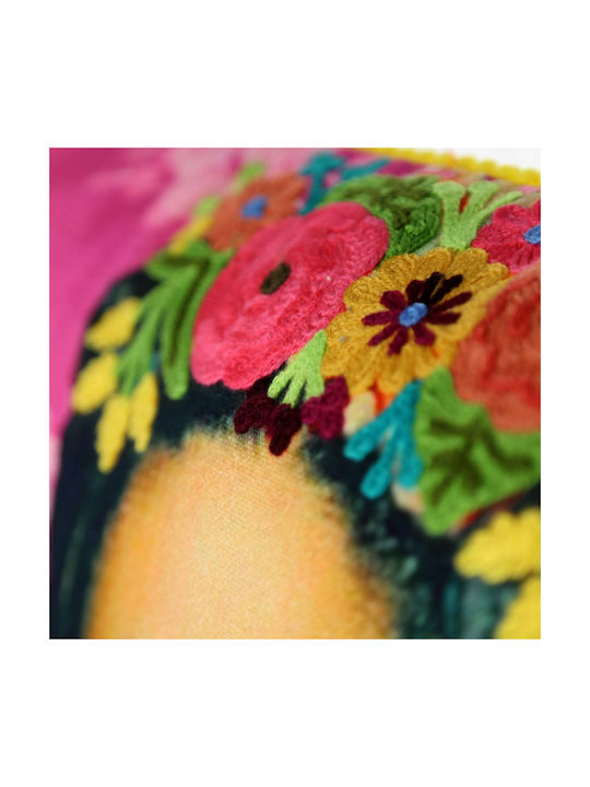Synchronia Decorative Pillow Case Frida 100% Cotton Blue 45x45cm