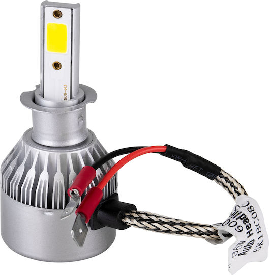 GloboStar Λάμπες Αυτοκινήτου C6 Line H3 Canbus LED 6000K Ψυχρό Λευκό 8-48V 72W 2τμχ