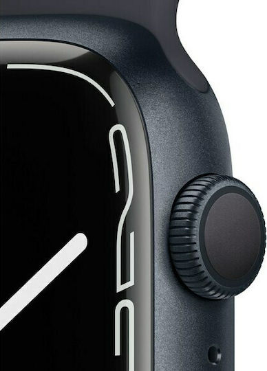 Apple Watch Series 7 Aluminium 45mm Waterproof with Heart Rate Monitor (Midnight)