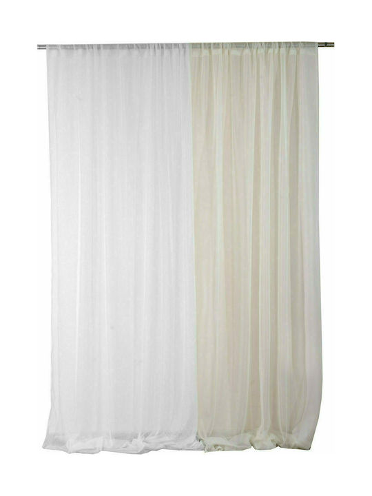 Viopros Curtain with Pencil Pleat 1060 White 140x270cm