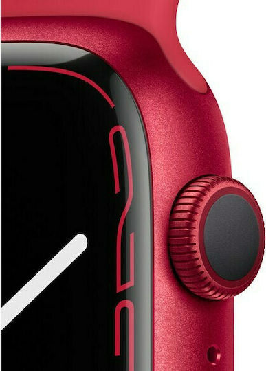 Apple Watch Series 7 Aluminium 45mm Waterproof with Heart Rate Monitor (Product Red)