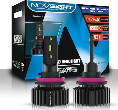 NovSight Λάμπες Αυτοκινήτου & Μοτοσυκλέτας H11 LED 6500K Ψυχρό Λευκό 12-24V 50W 2τμχ