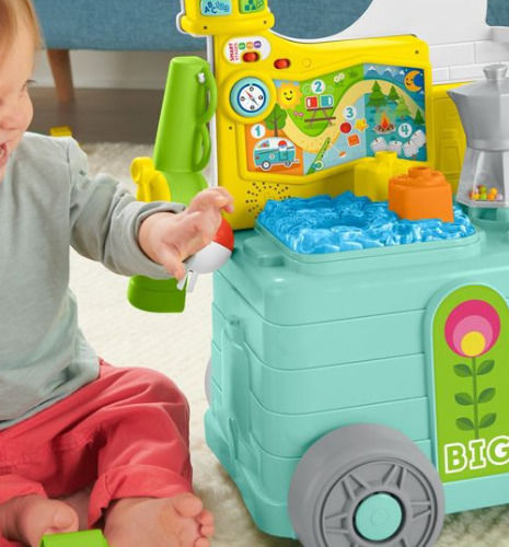 Fisher Price Vehicul Rulotă educativă 3 în 1 Smart Stages cu muzică pentru 9++ Luni
