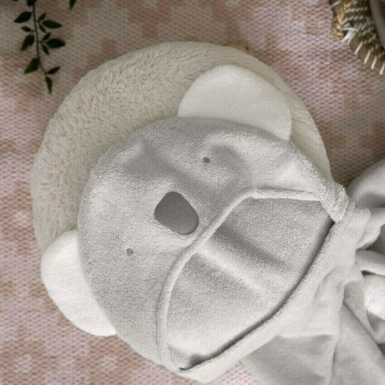 Mamas & Papas Hooded Baby Bath Towel Koala Gray