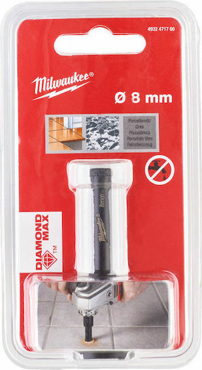 Milwaukee Diamond Broach Cutter Set Diamond Max M14 Dry Cutting with Diameter 8mm for Metal, Tile and Plastic