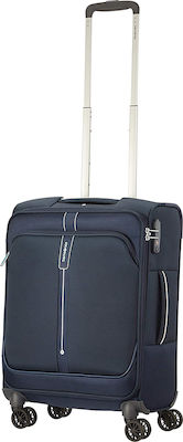 Samsonite Popsoda Cabin Travel Suitcase Fabric Blue with 4 Wheels Height 55cm