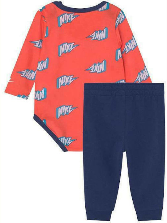 Nike Σετ Φορμάκι με Παντελόνι Μακρυμάνικο για Αγόρι Πορτοκαλί