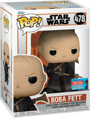 Funko Pop! Star Wars: Der Mandalorianer - Boba Fett (NYCC 2021 Exklusiv) 478 Wackelkopf Limitierte Auflage