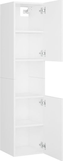 vidaXL Waschtisch ohne Waschbecken mit Spiegel L41xB38.5xH46cm und Säule Weiß