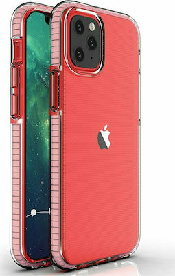 Hurtel Spring Back Cover Silicone 1mm Durable Pink (iPhone 12 mini)