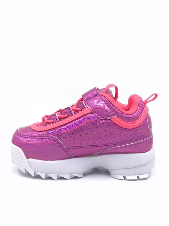 Disruptor E Kinder Sneakers mit Klettverschluss Fuchsie