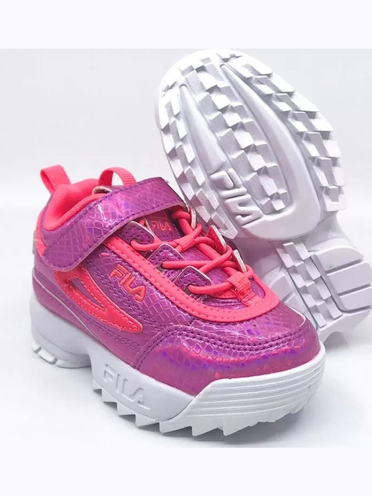 Disruptor E Kinder Sneakers mit Klettverschluss Fuchsie