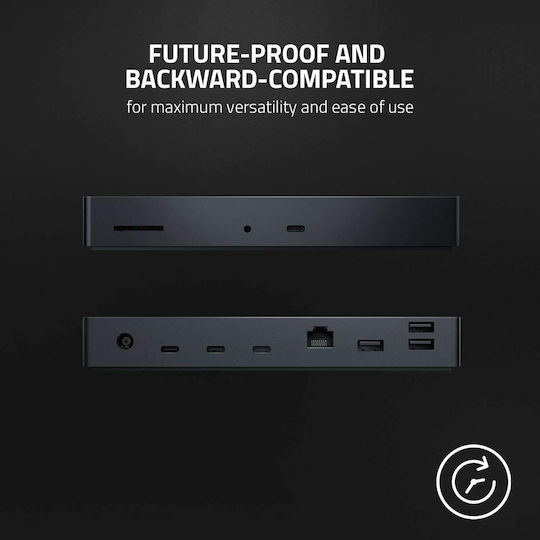 Razer Thunderbolt 4 Dock Chroma Thunderbolt 4 Docking Station με 4K PD Ethernet Μαύρο
