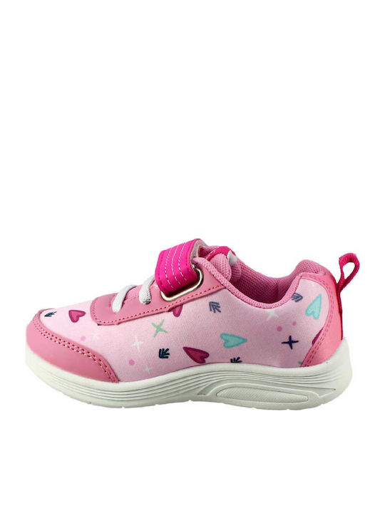 142.4948 Παιδικά Sneakers με Σκρατς & Φωτάκια Ροζ