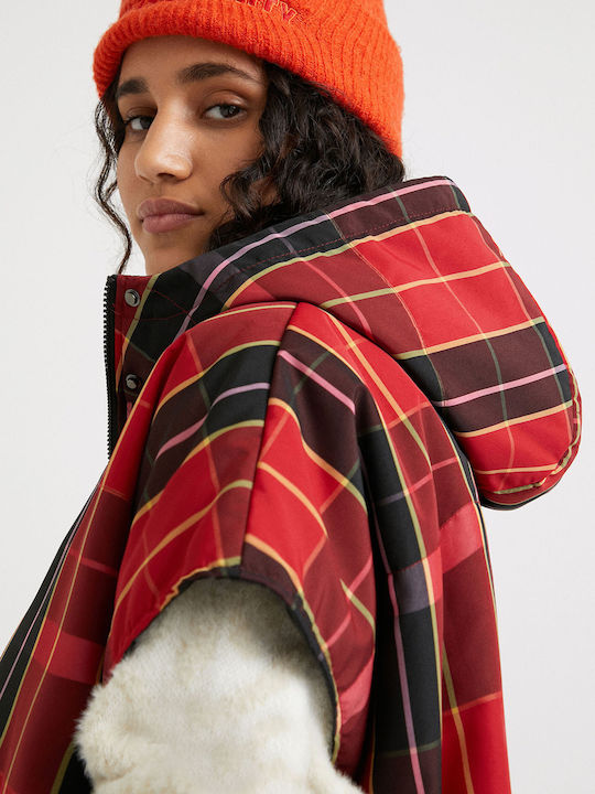 Rot Damen Poncho