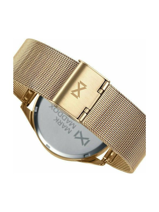 Mark Maddox Watch Battery with Gold Metal Bracelet