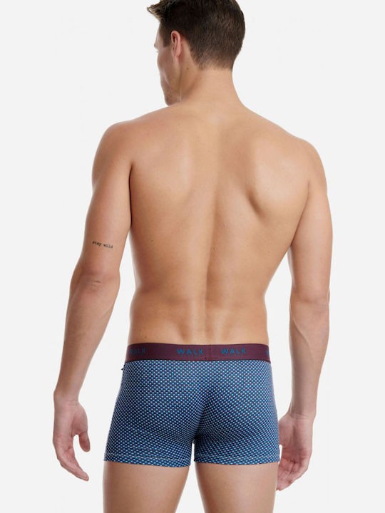 Walk Men's Boxer Blue with Patterns